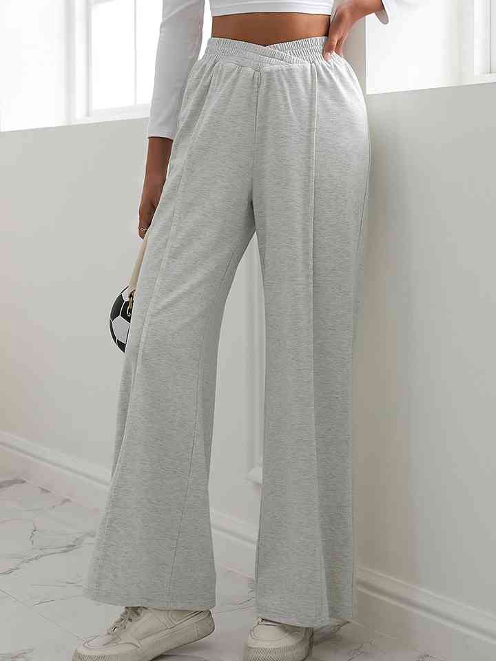 V-Waist Wide Leg Pants BLUE ZONE PLANET