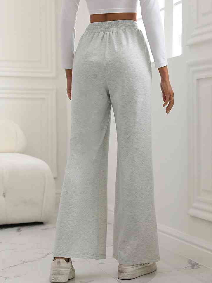 V-Waist Wide Leg Pants BLUE ZONE PLANET