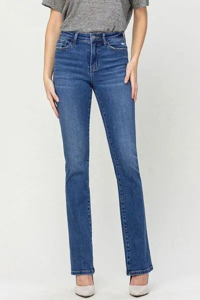 Vervet by Flying Monkey High Waist Bootcut Jeans BLUE ZONE PLANET