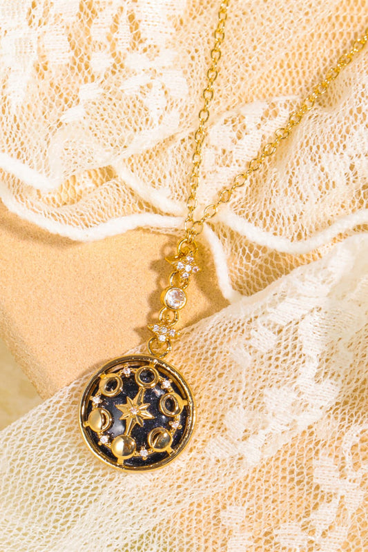 Vintage Blue Sandstone Pendant Copper Necklace BLUE ZONE PLANET