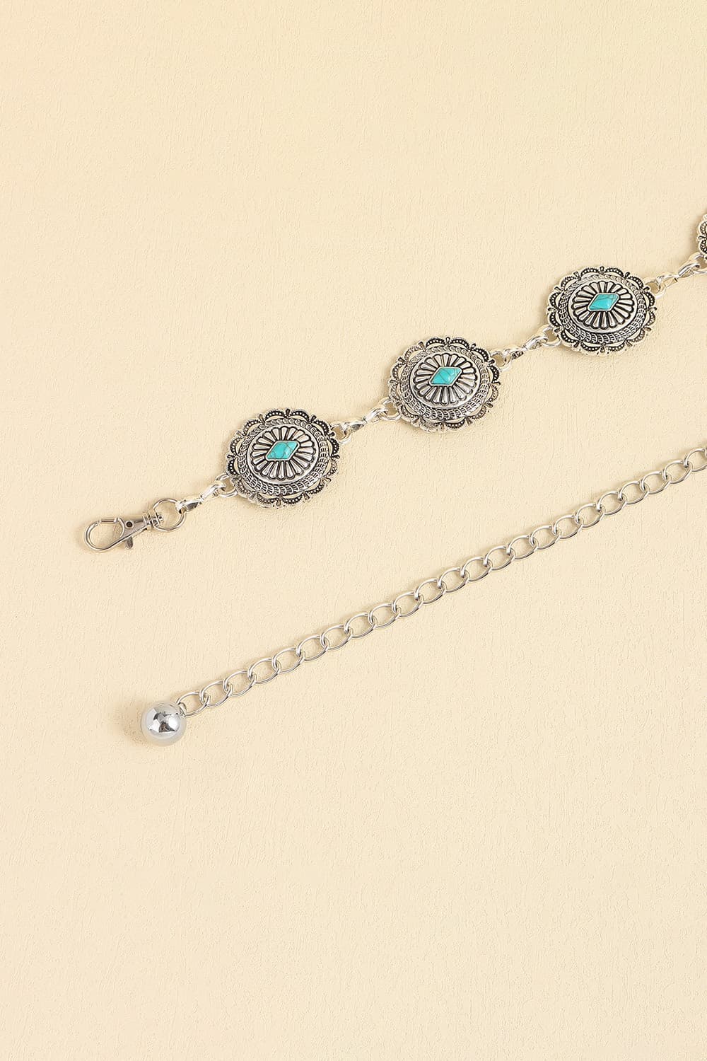 Vintage Turquoise Alloy Belt BLUE ZONE PLANET