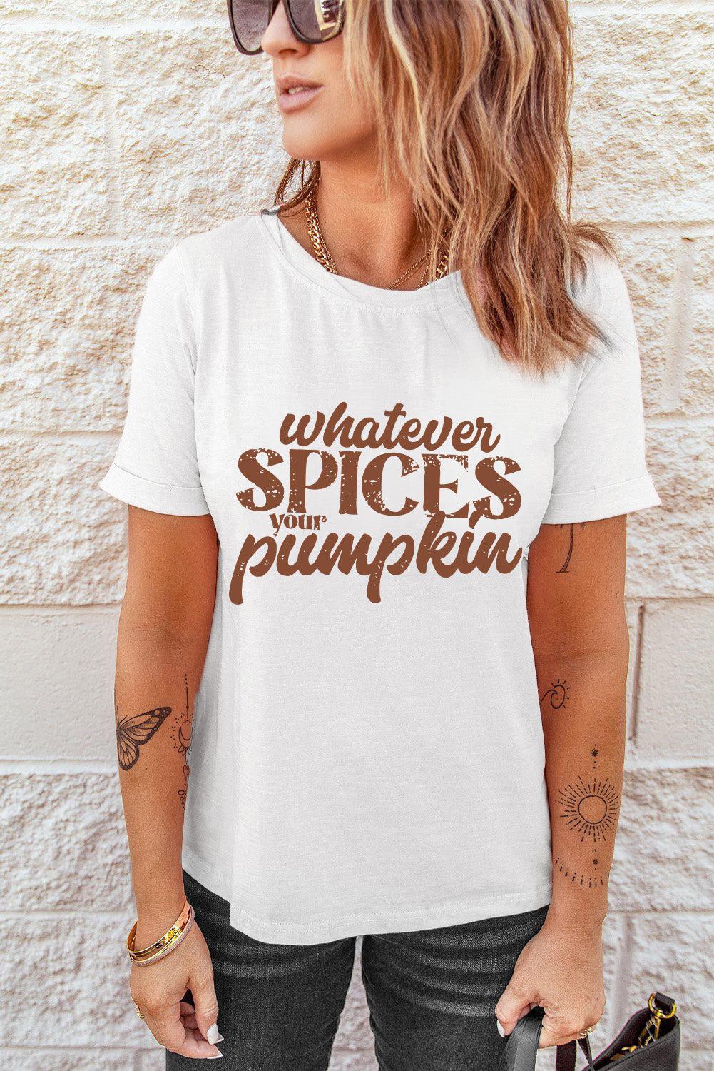 WHATEVER SPICES YOUR PUMPKIN Graphic Tee BLUE ZONE PLANET