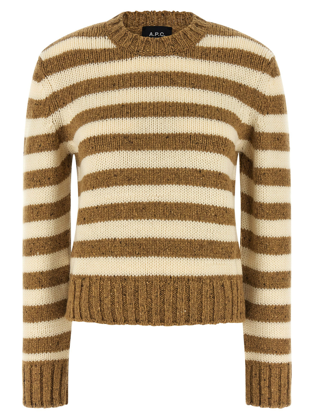 A.p.c. Striped Sweater-TOPS / DRESSES-[Adult]-[Female]-temp-L-Brown-2022 Online Blue Zone Planet