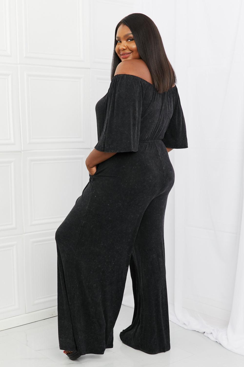 White Birch Weekend Trip Vintage Wash Jumpsuit-TOPS / DRESSES-[Adult]-[Female]-2022 Online Blue Zone Planet