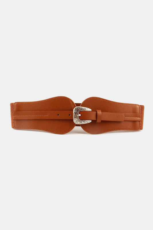 Wide Elastic Belt with Alloy Buckle BLUE ZONE PLANET
