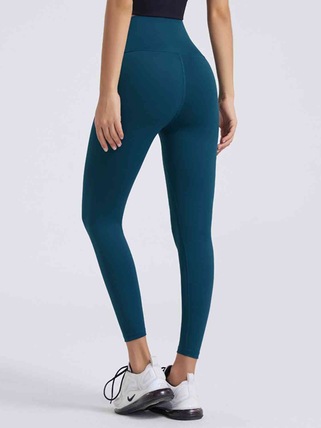 Wide Waistband Sports Leggings BLUE ZONE PLANET