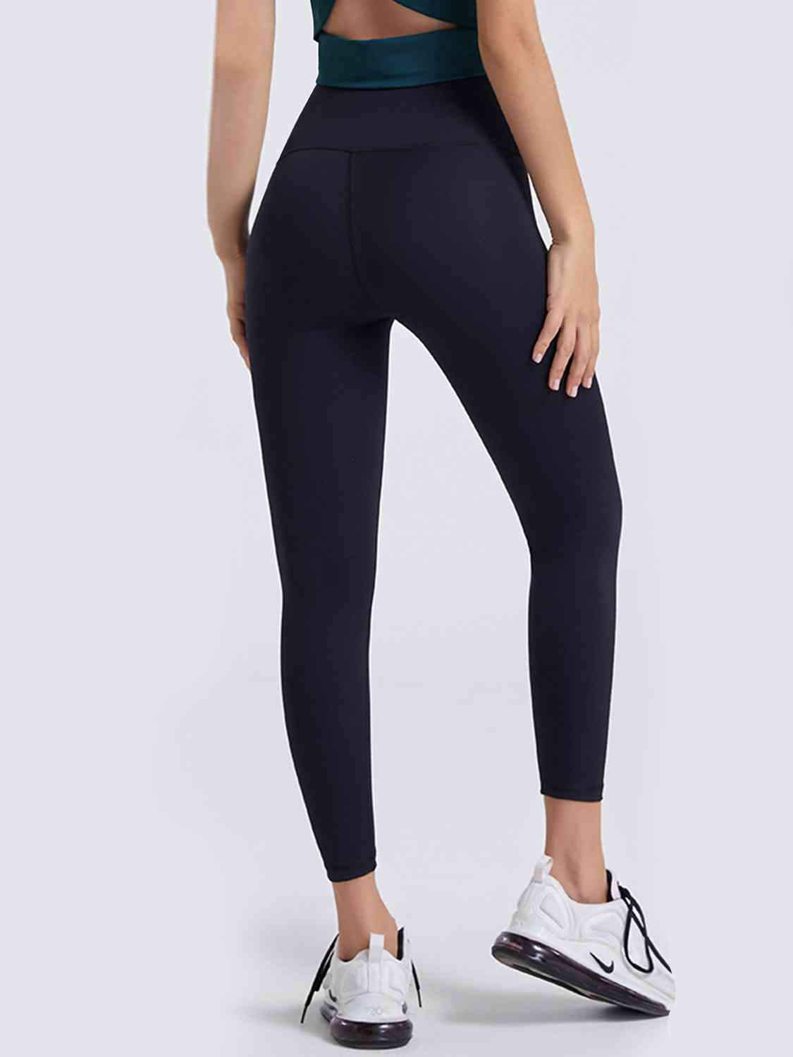 Wide Waistband Sports Leggings BLUE ZONE PLANET