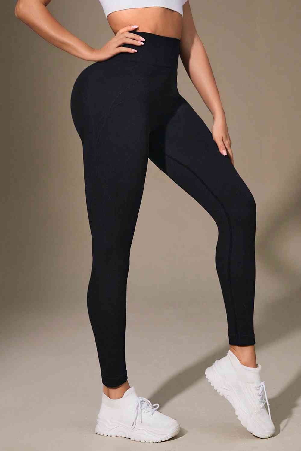 Wide Waistband Sports Leggings BLUE ZONE PLANET