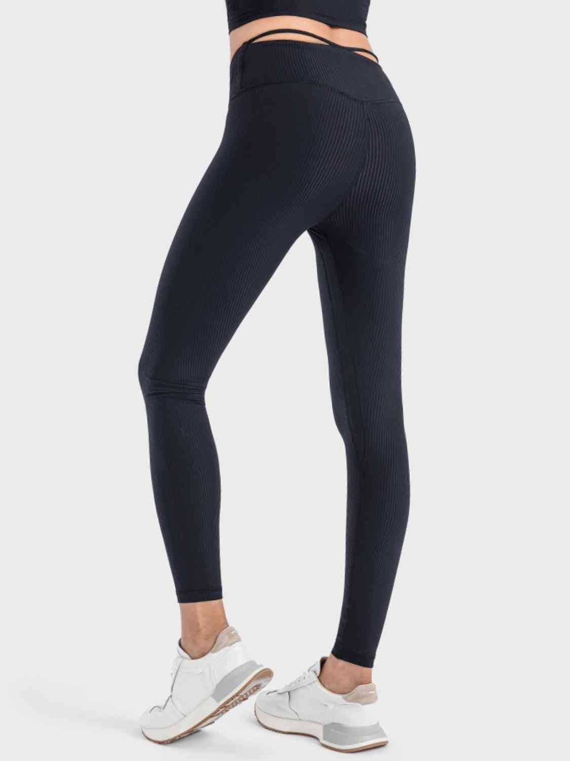 Wide Waistband Sports Leggings BLUE ZONE PLANET