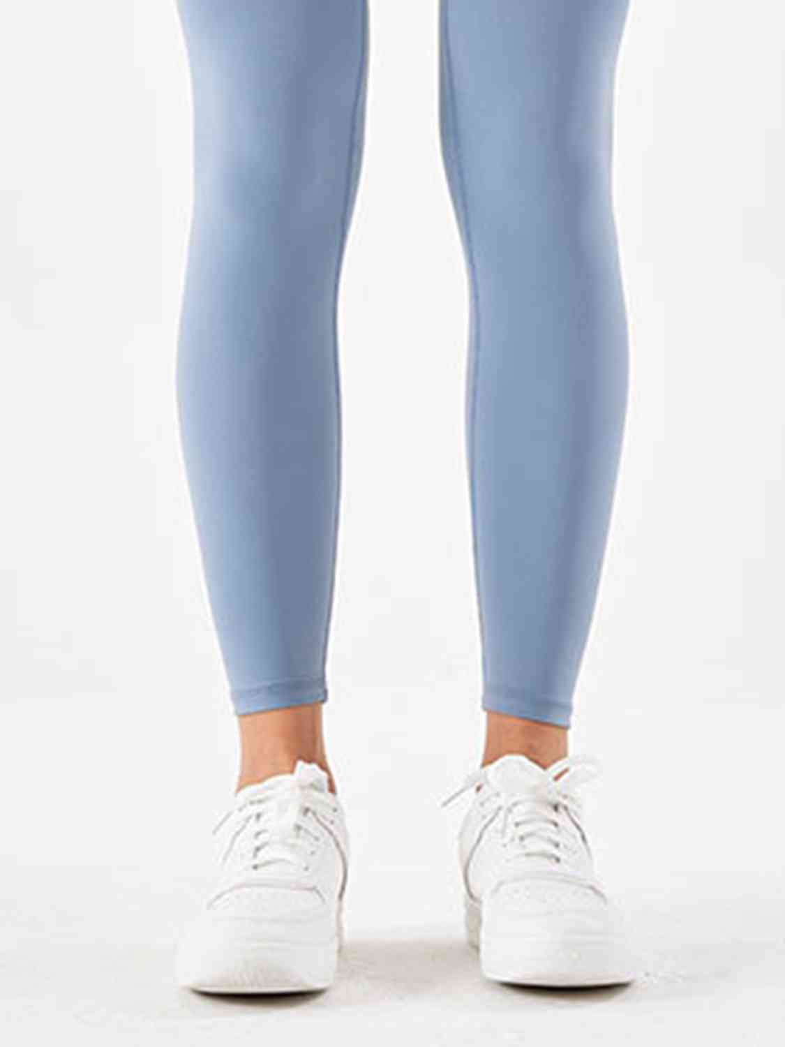 Wide Waistband Sports Leggings BLUE ZONE PLANET