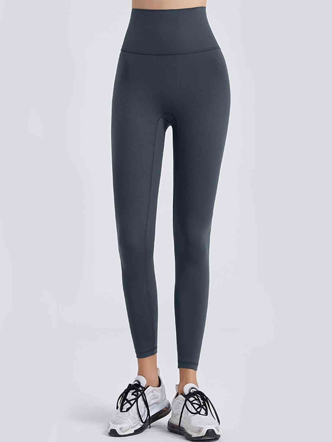 Wide Waistband Sports Leggings BLUE ZONE PLANET