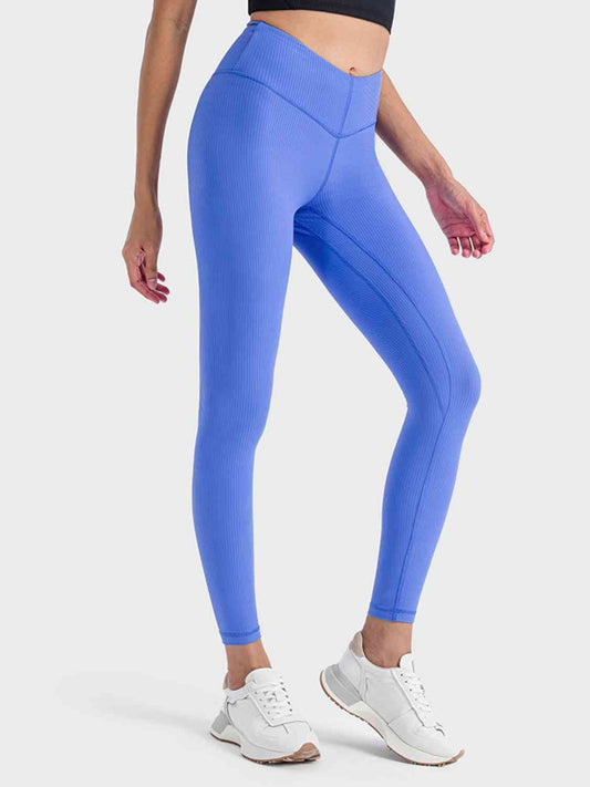 Wide Waistband Sports Leggings BLUE ZONE PLANET