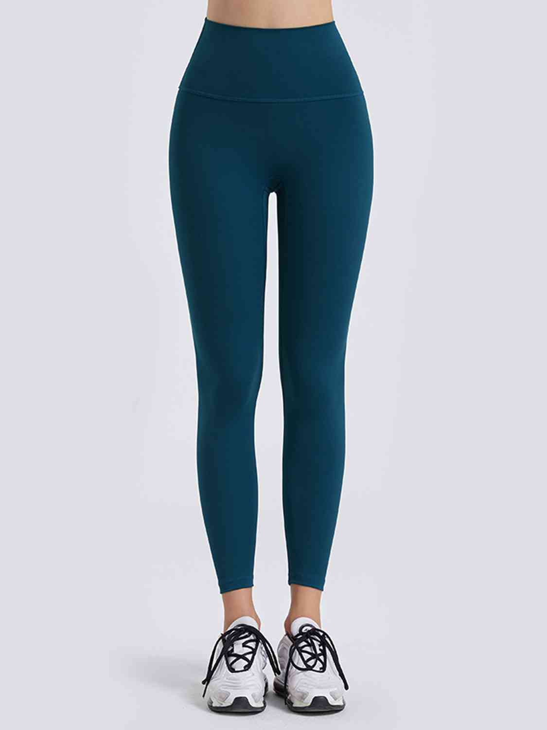 Wide Waistband Sports Leggings BLUE ZONE PLANET