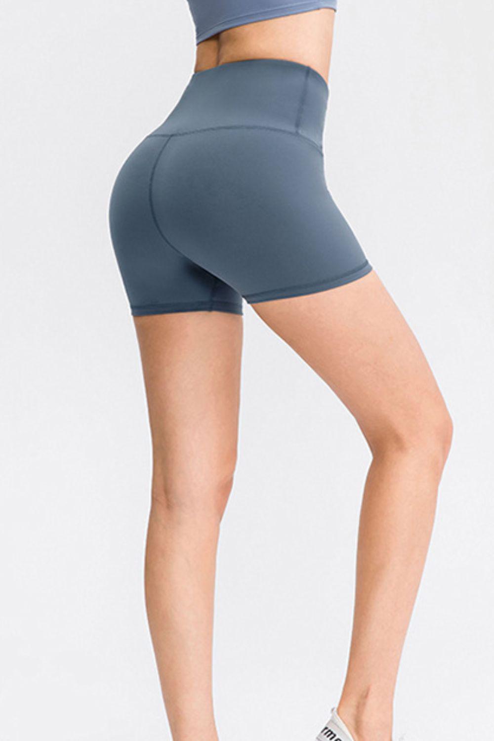 Wide Waistband Sports Shorts BLUE ZONE PLANET