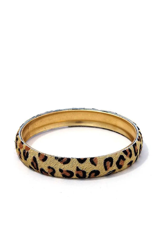 Wild Nature Print Metal Bangle Bracelet Blue Zone Planet