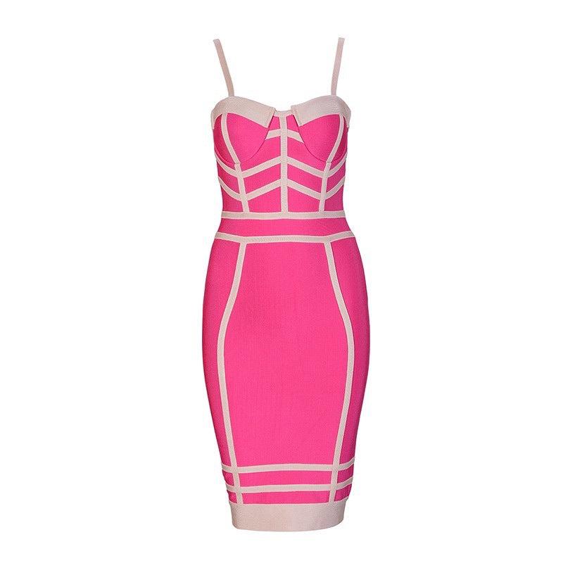 Women Bandage Dress Sexy Evening Party Summer Bodycon Dresses Blue Zone Planet