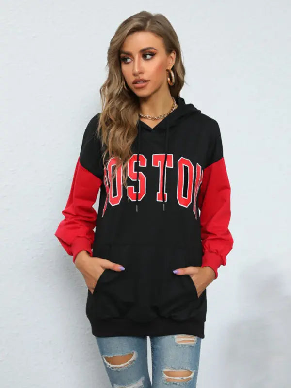 Women's autumn winter alphabet hoodie kakaclo