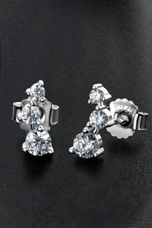 Your Way Moissanite Stud Earrings BLUE ZONE PLANET