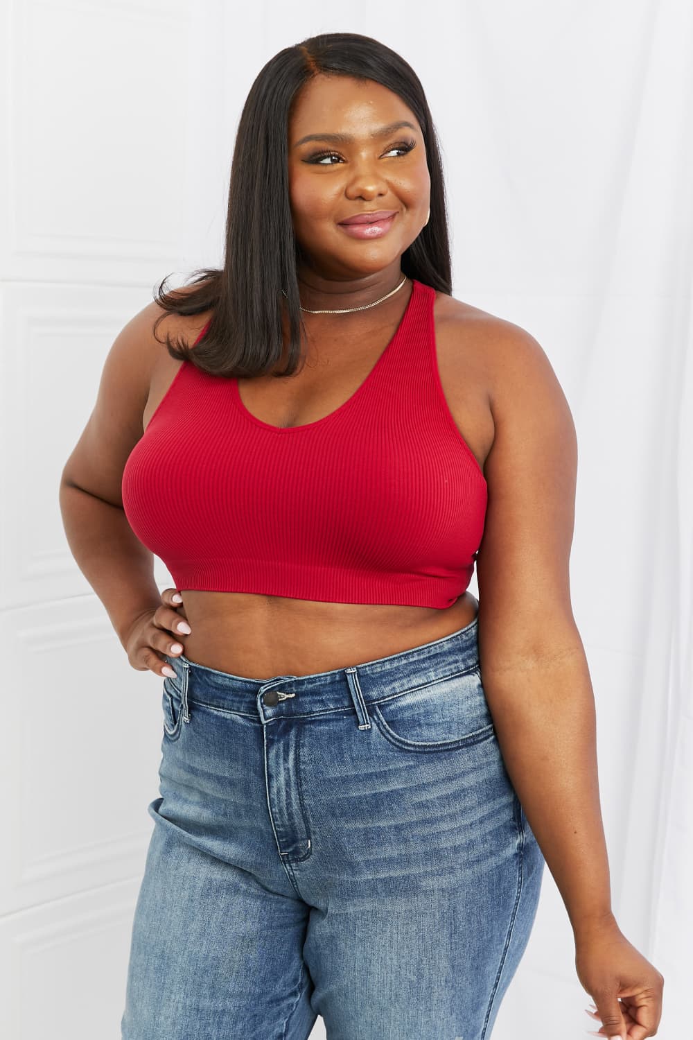 Zenana Adore Me Full Size Racerback Crop Top BLUE ZONE PLANET