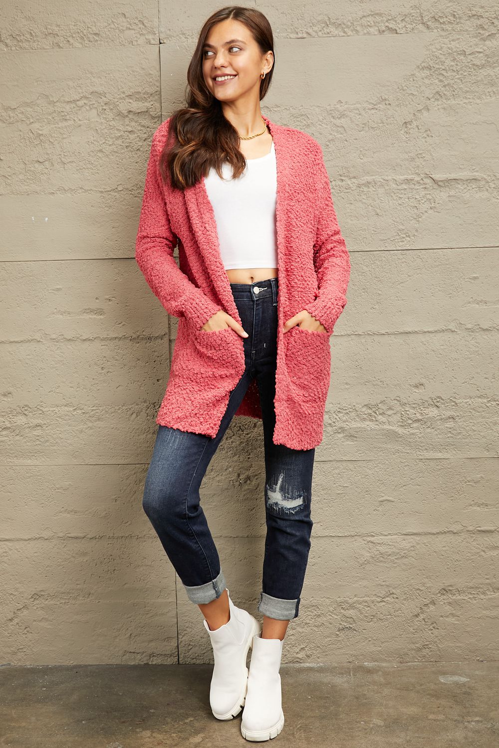 Zenana popcorn clearance cardigan