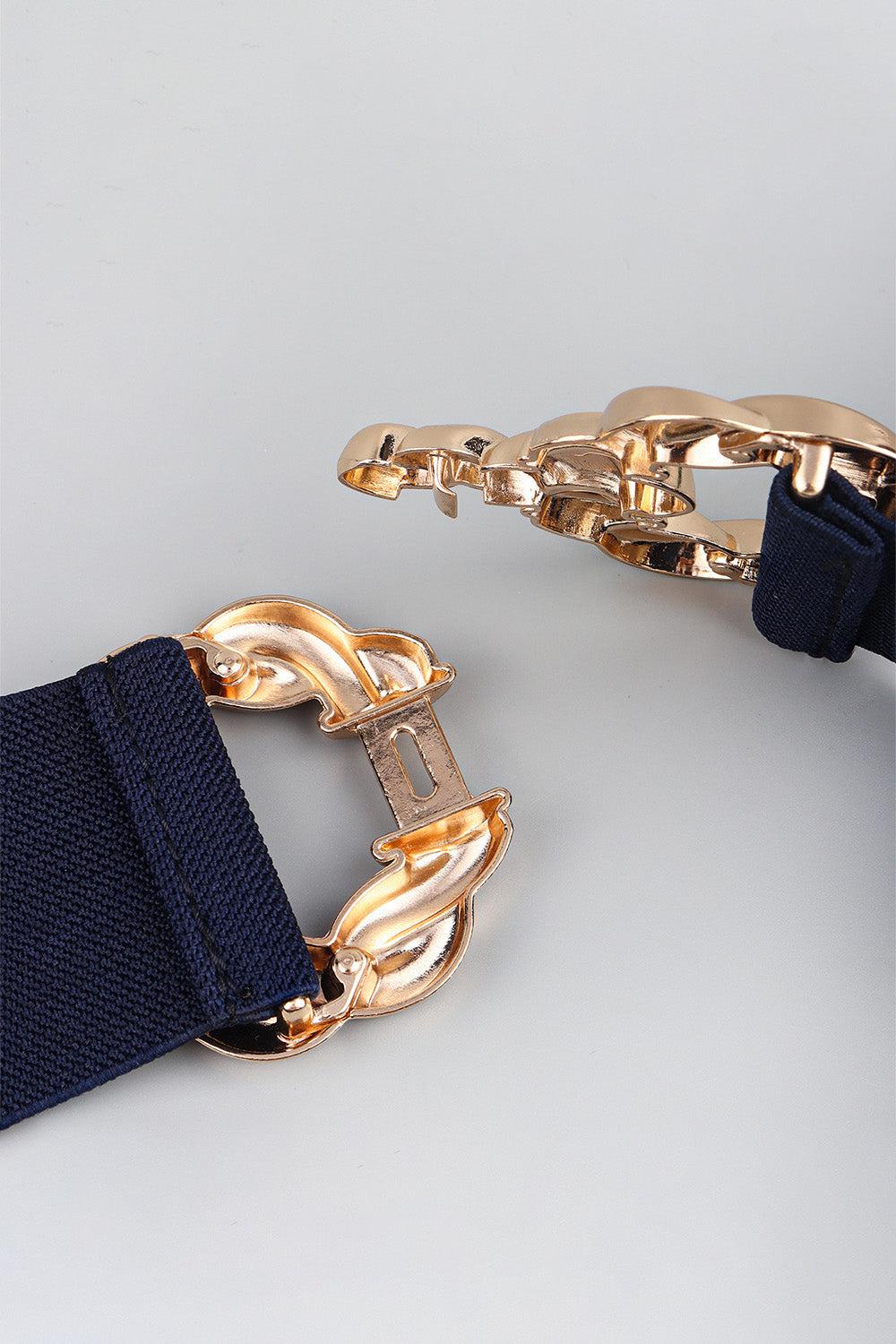 Zinc Alloy Buckle Elastic Belt BLUE ZONE PLANET