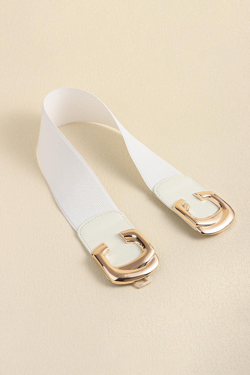 Zinc Alloy Buckle Elastic Wide Belt BLUE ZONE PLANET