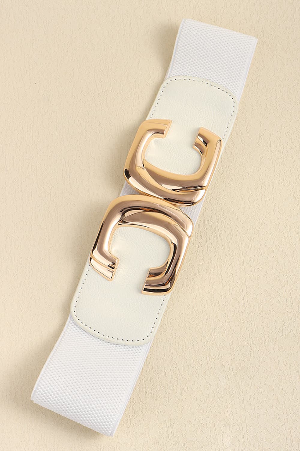 Zinc Alloy Buckle Elastic Wide Belt BLUE ZONE PLANET