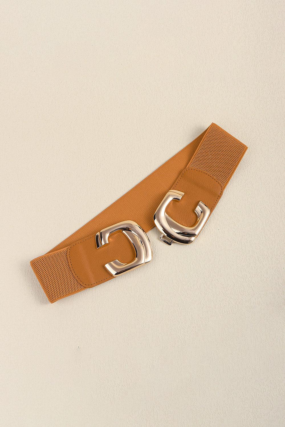 Zinc Alloy Buckle Elastic Wide Belt BLUE ZONE PLANET