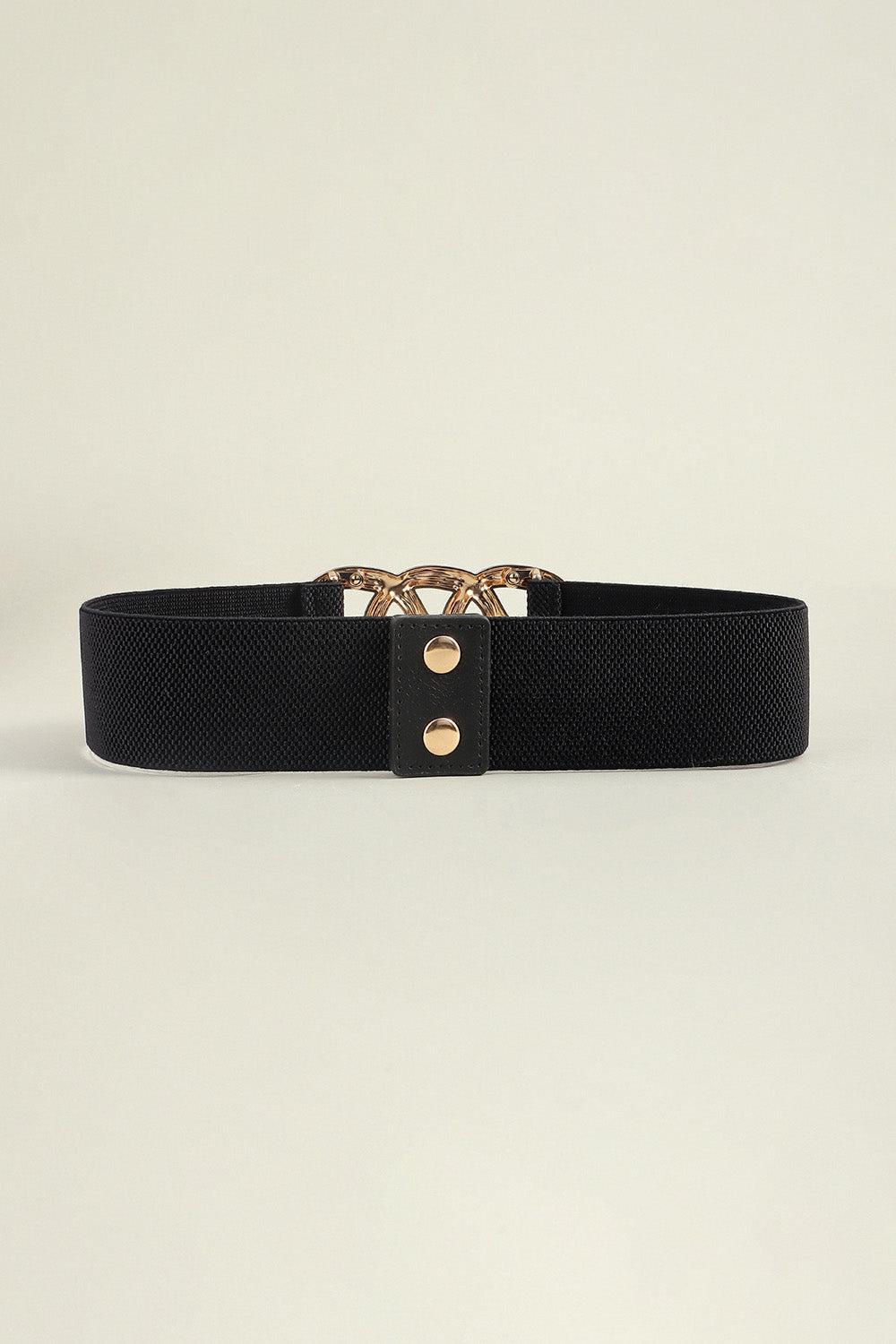 Zinc Alloy Buckle Elastic Wide Belt BLUE ZONE PLANET