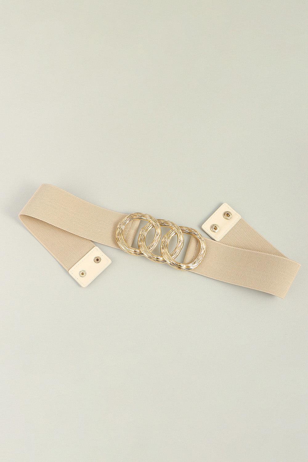 Zinc Alloy Buckle Elastic Wide Belt BLUE ZONE PLANET