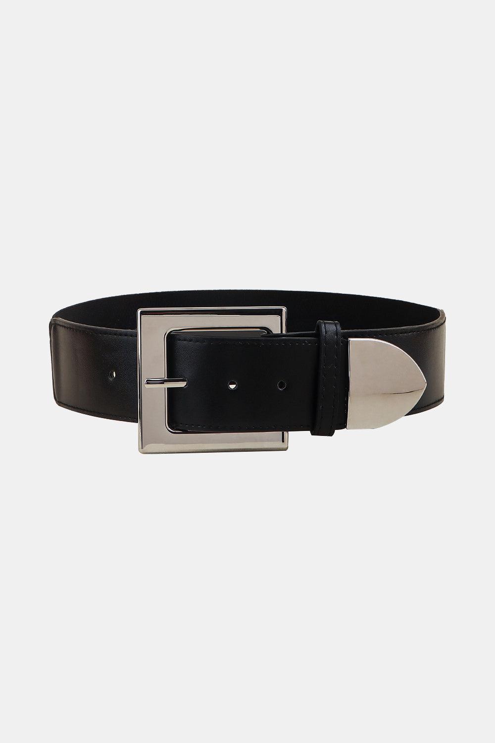 Zinc Alloy Buckle PU Leather Belt BLUE ZONE PLANET