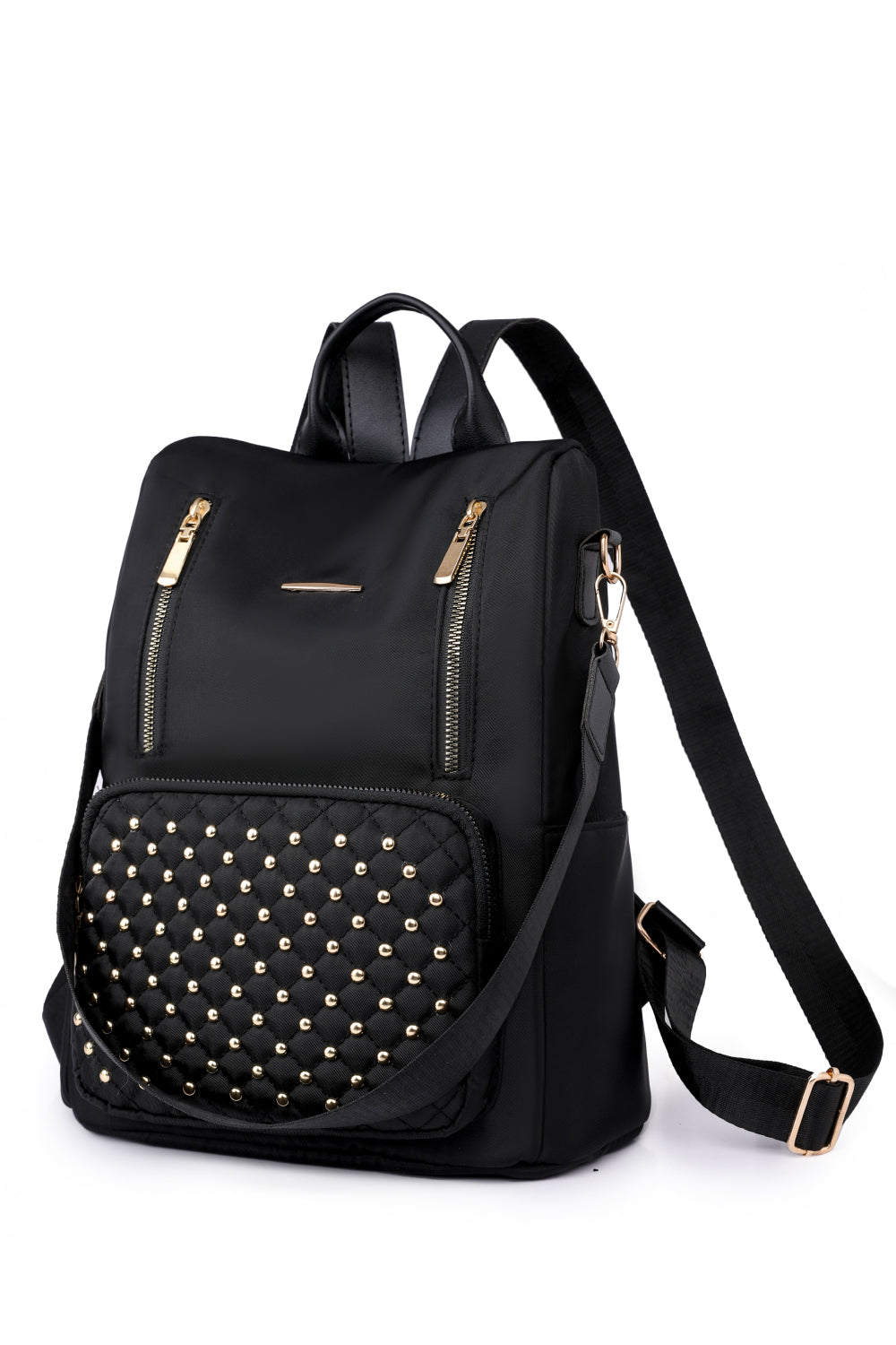 Zipper Pocket Beaded Backpack BLUE ZONE PLANET