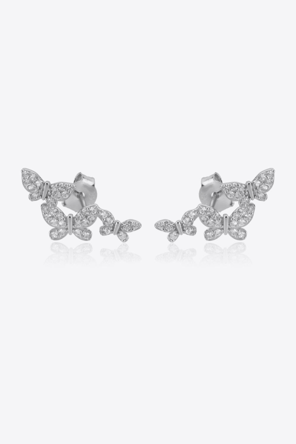 Zircon Butterfly 925 Sterling Silver Earrings BLUE ZONE PLANET