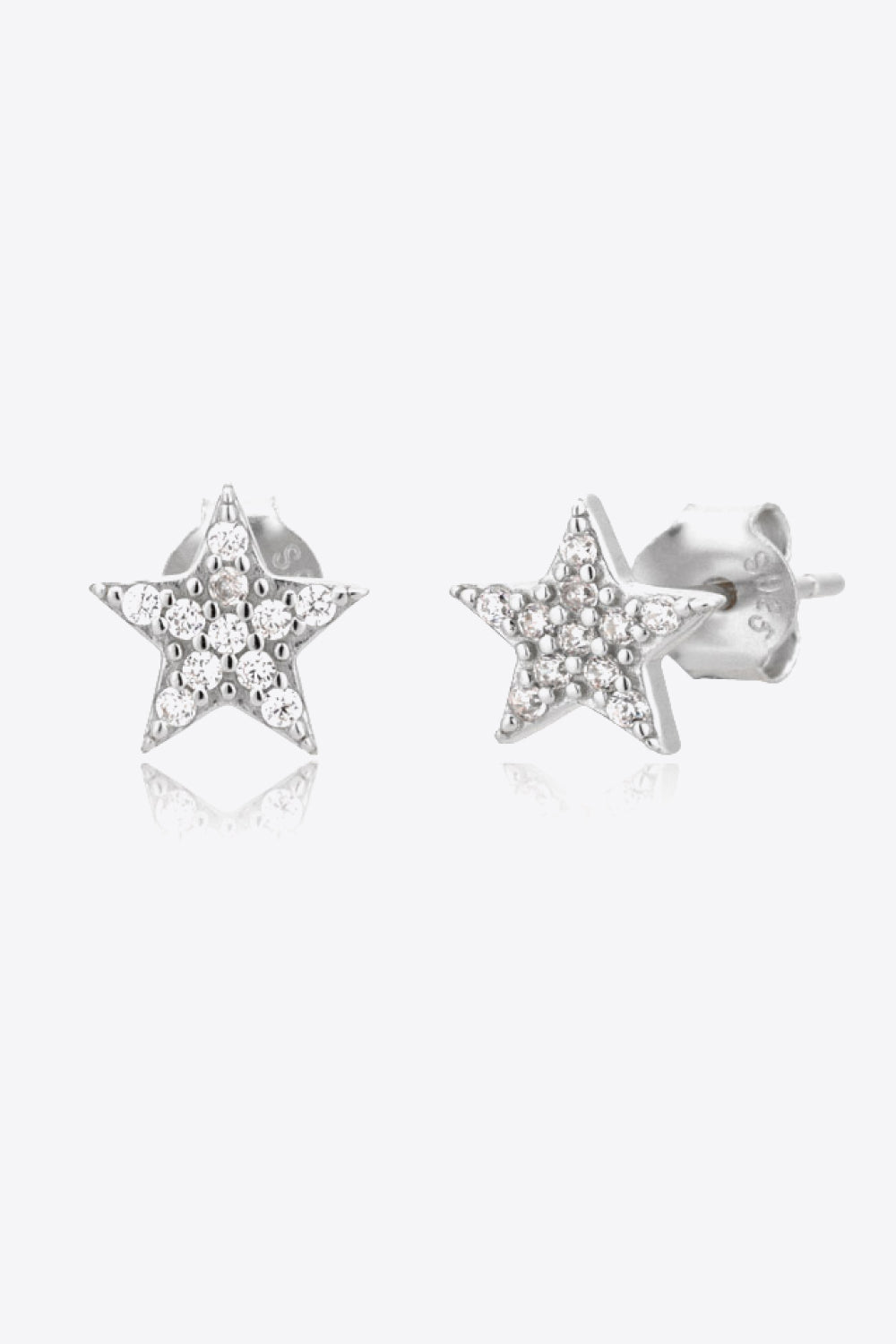 Zircon Decor Star Stud Earrings BLUE ZONE PLANET