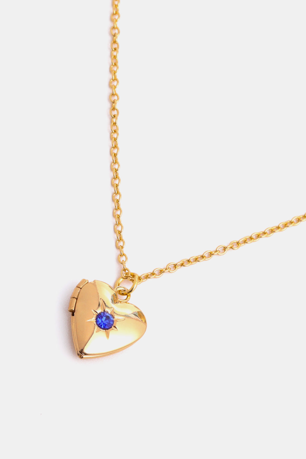 Zircon Heart Shape 14K Gold-Plated Pendant Necklace BLUE ZONE PLANET