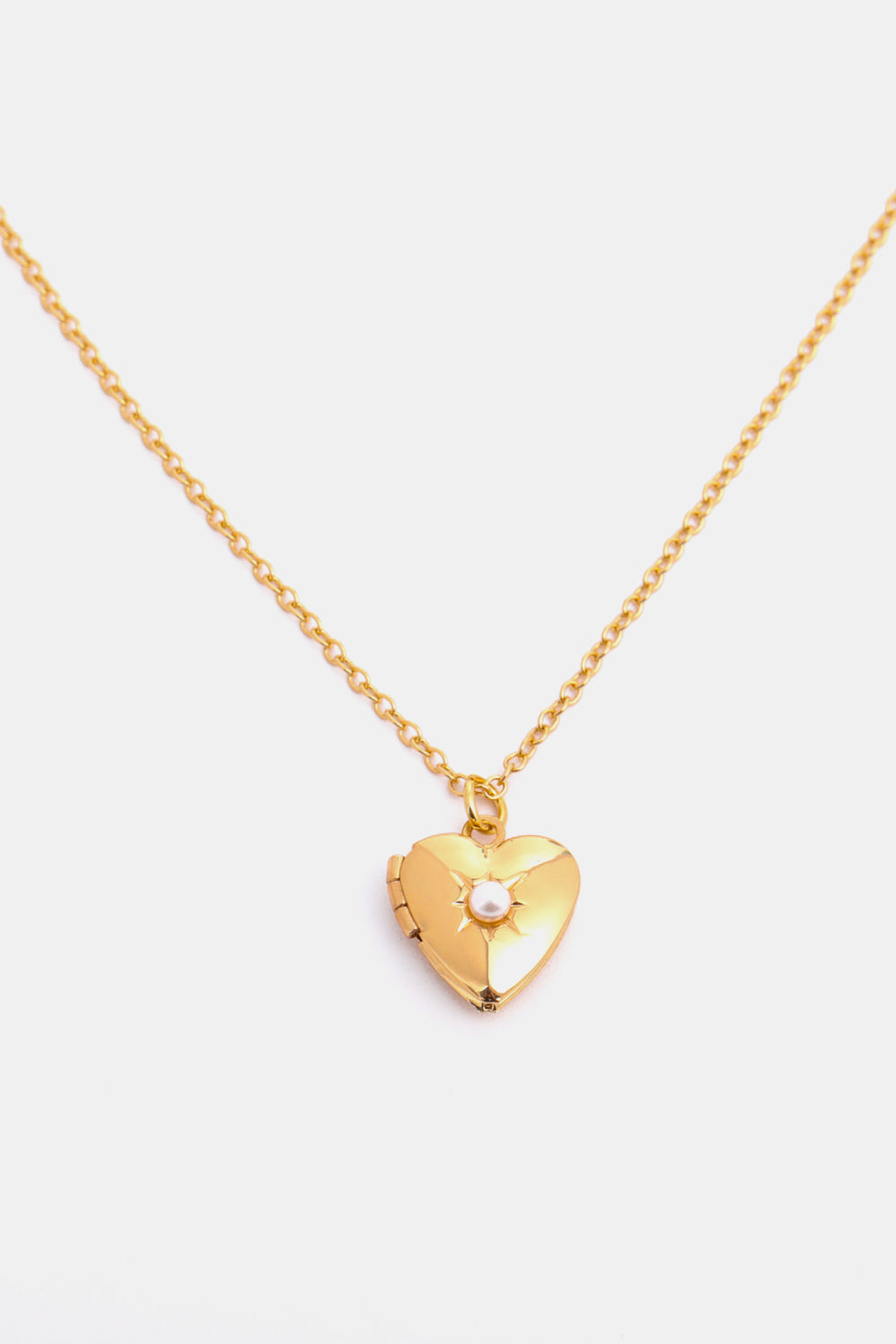 Zircon Heart Shape 14K Gold-Plated Pendant Necklace BLUE ZONE PLANET