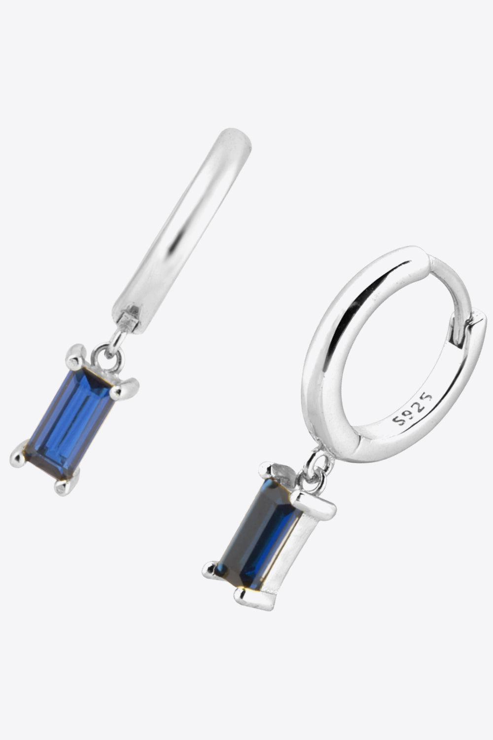 Zircon Huggie Drop Earrings BLUE ZONE PLANET