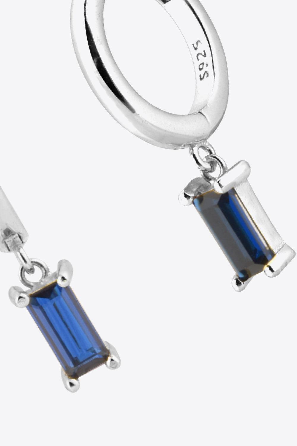 Zircon Huggie Drop Earrings BLUE ZONE PLANET