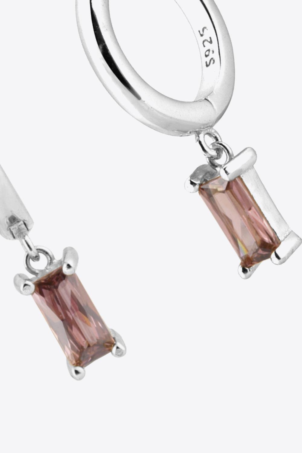 Zircon Huggie Drop Earrings BLUE ZONE PLANET