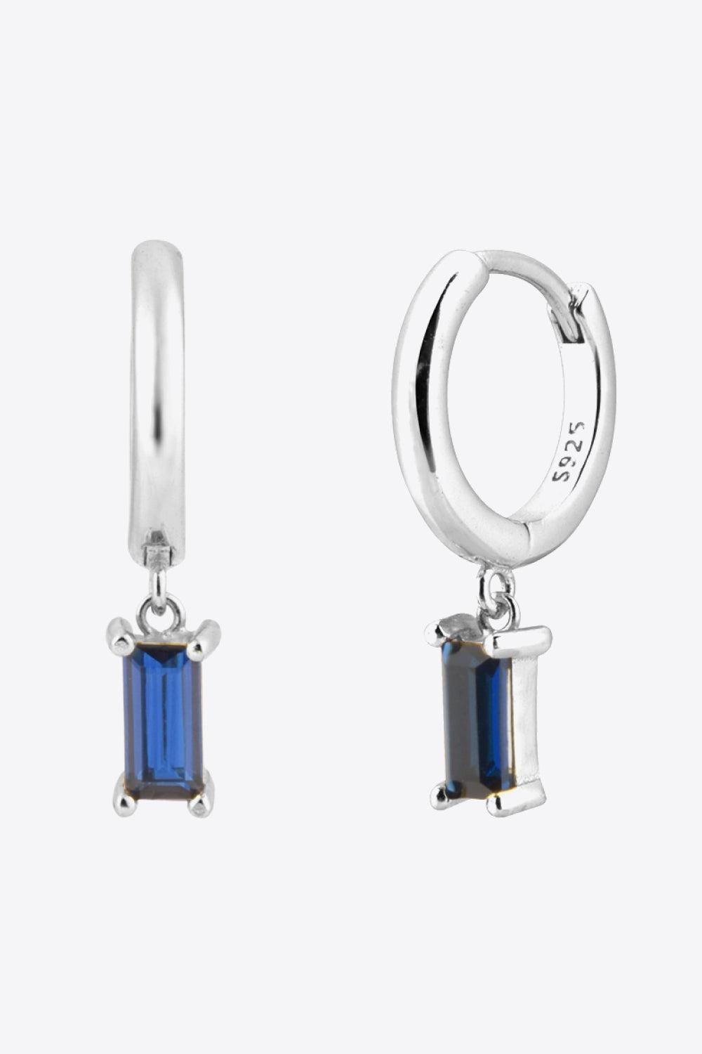 Zircon Huggie Drop Earrings BLUE ZONE PLANET