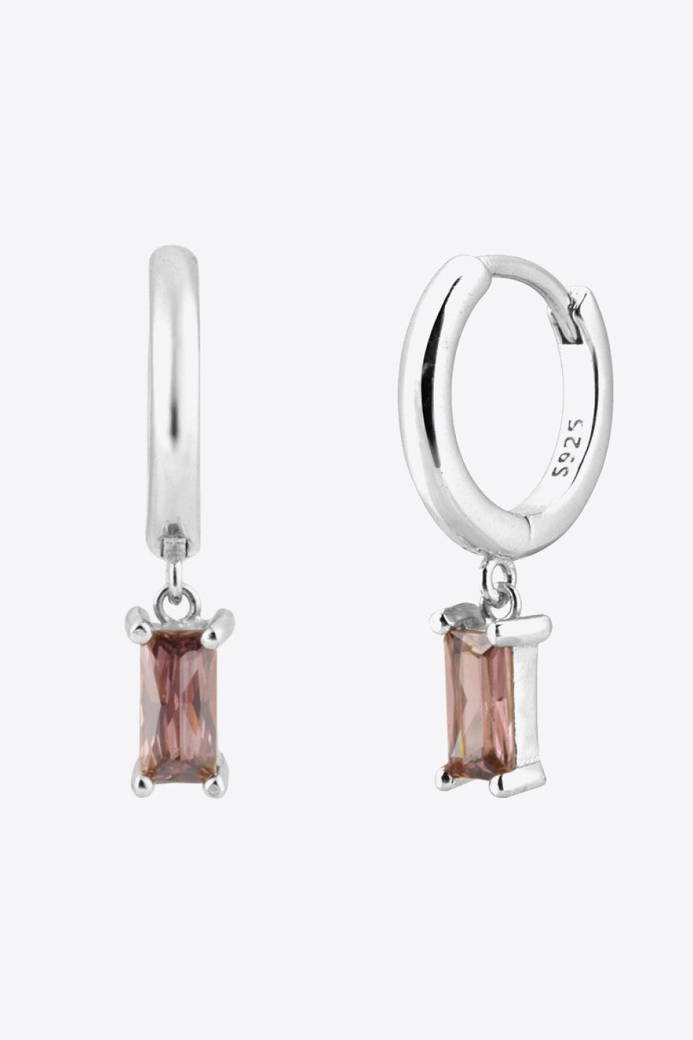 Zircon Huggie Drop Earrings BLUE ZONE PLANET