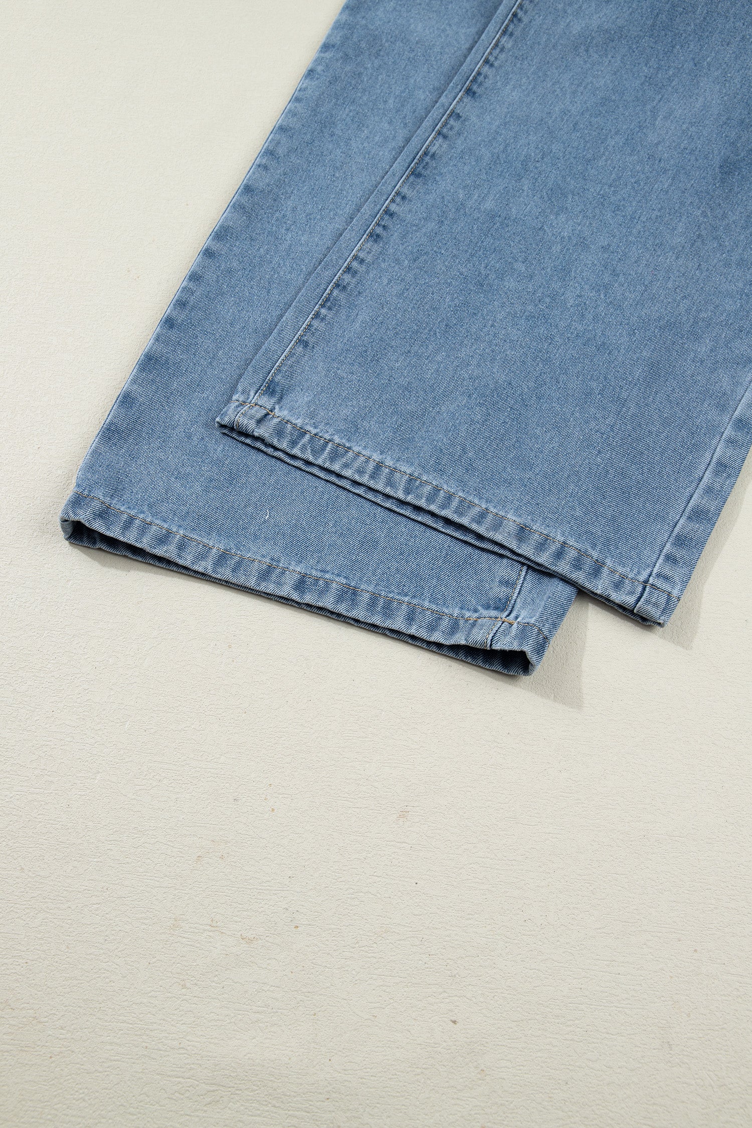 Dusk Blue Pleated Wide Leg Retro Pocketed Denim Jumpsuit-Bottoms/Jumpsuits & Rompers-[Adult]-[Female]-2022 Online Blue Zone Planet