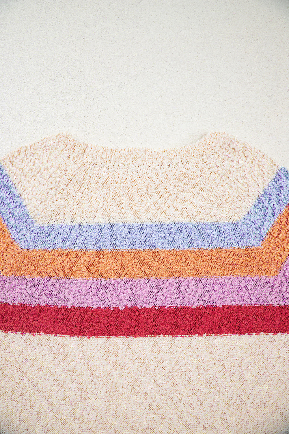 Jet Stream Striped Color Block Loose Sleeve Chic Sweater-Sweaters & Cardigans/Sweaters-[Adult]-[Female]-2022 Online Blue Zone Planet