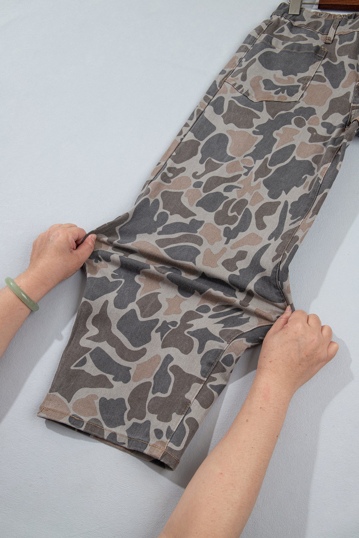 Multicolour Camouflage Shift Ankle Length Jeans-Bottoms/Jeans-[Adult]-[Female]-2022 Online Blue Zone Planet