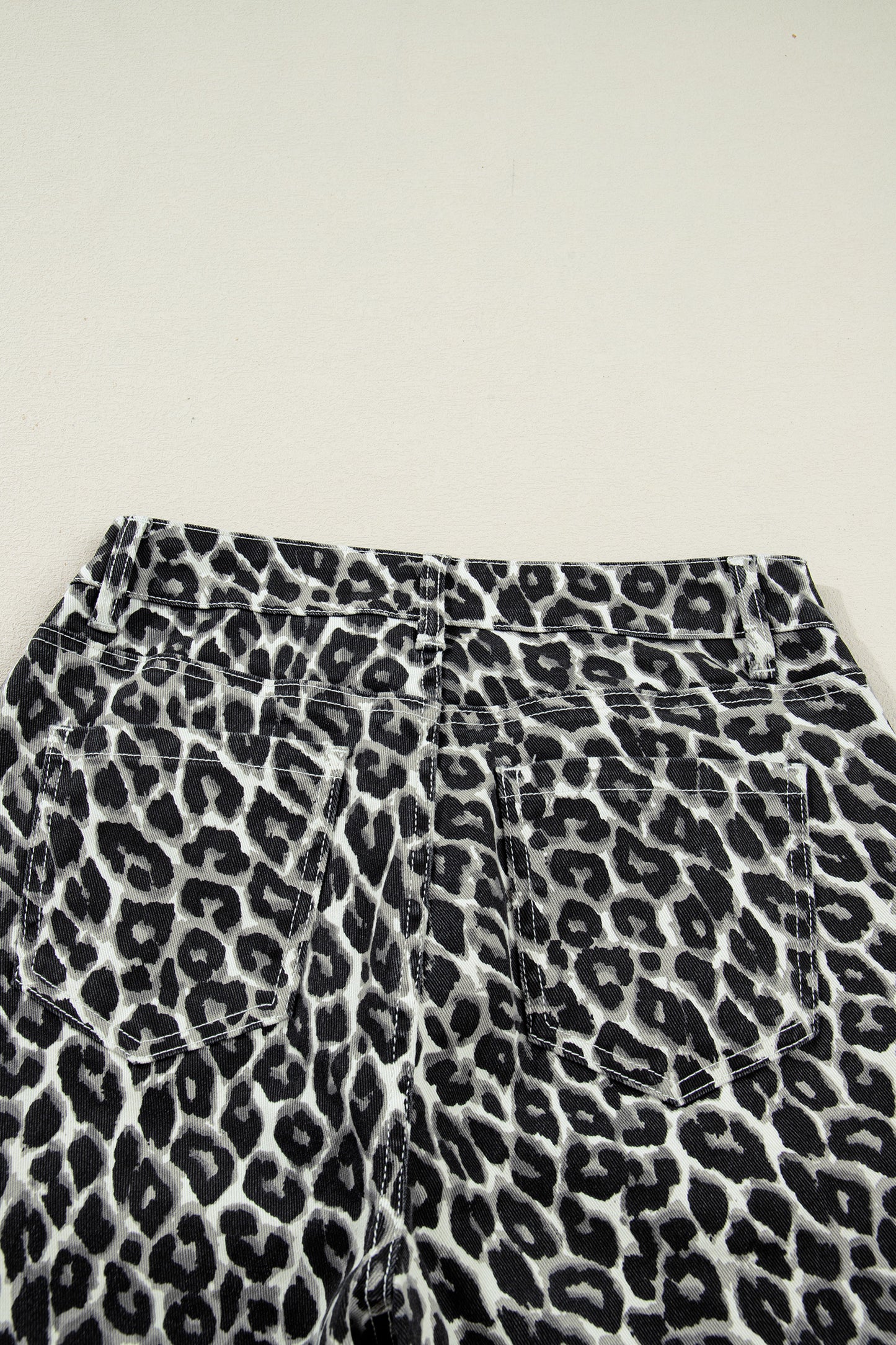 Black Leopard Print Barrel Jeans-Bottoms/Jeans-[Adult]-[Female]-2022 Online Blue Zone Planet