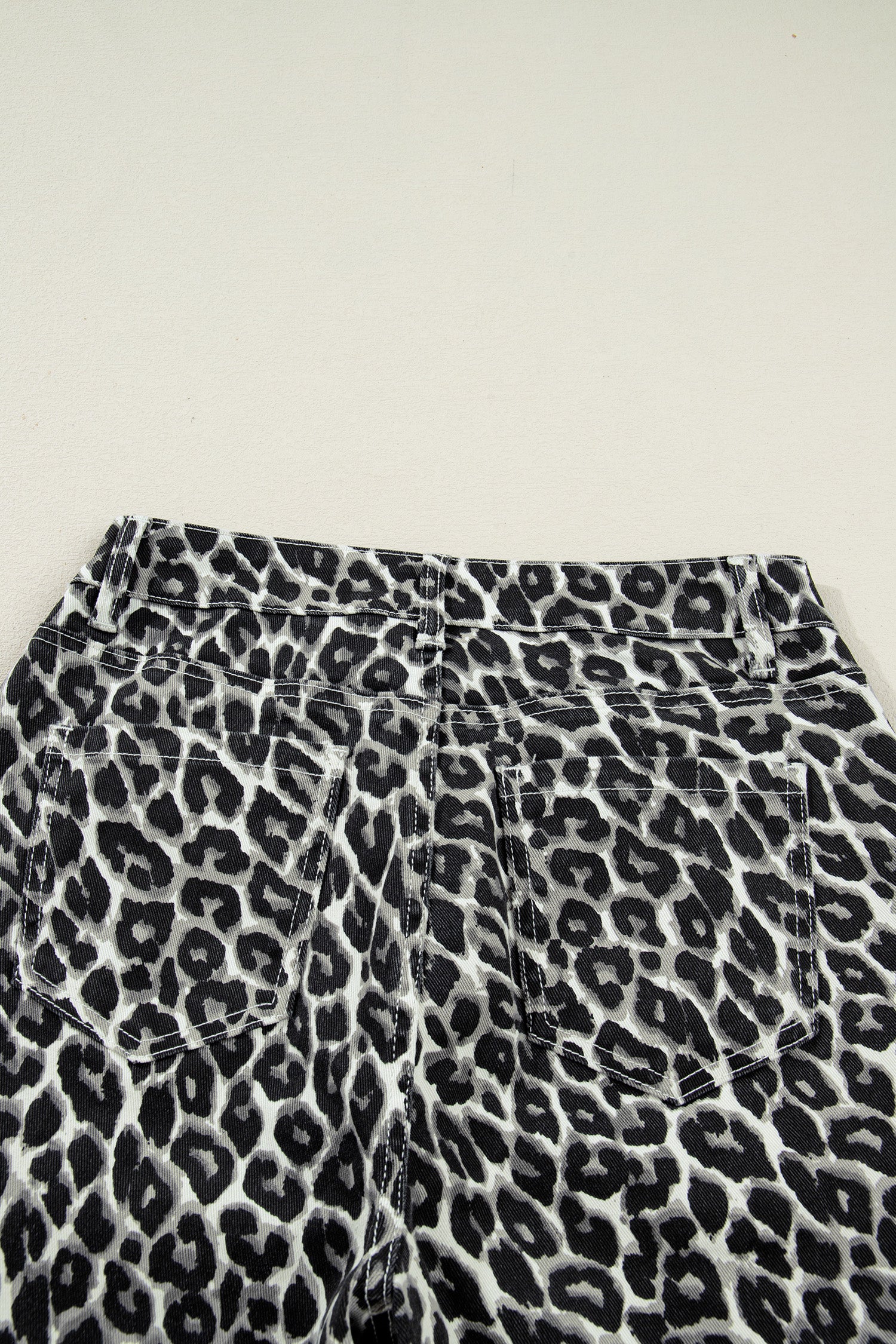 Black Leopard Print Barrel Jeans-Bottoms/Jeans-[Adult]-[Female]-2022 Online Blue Zone Planet