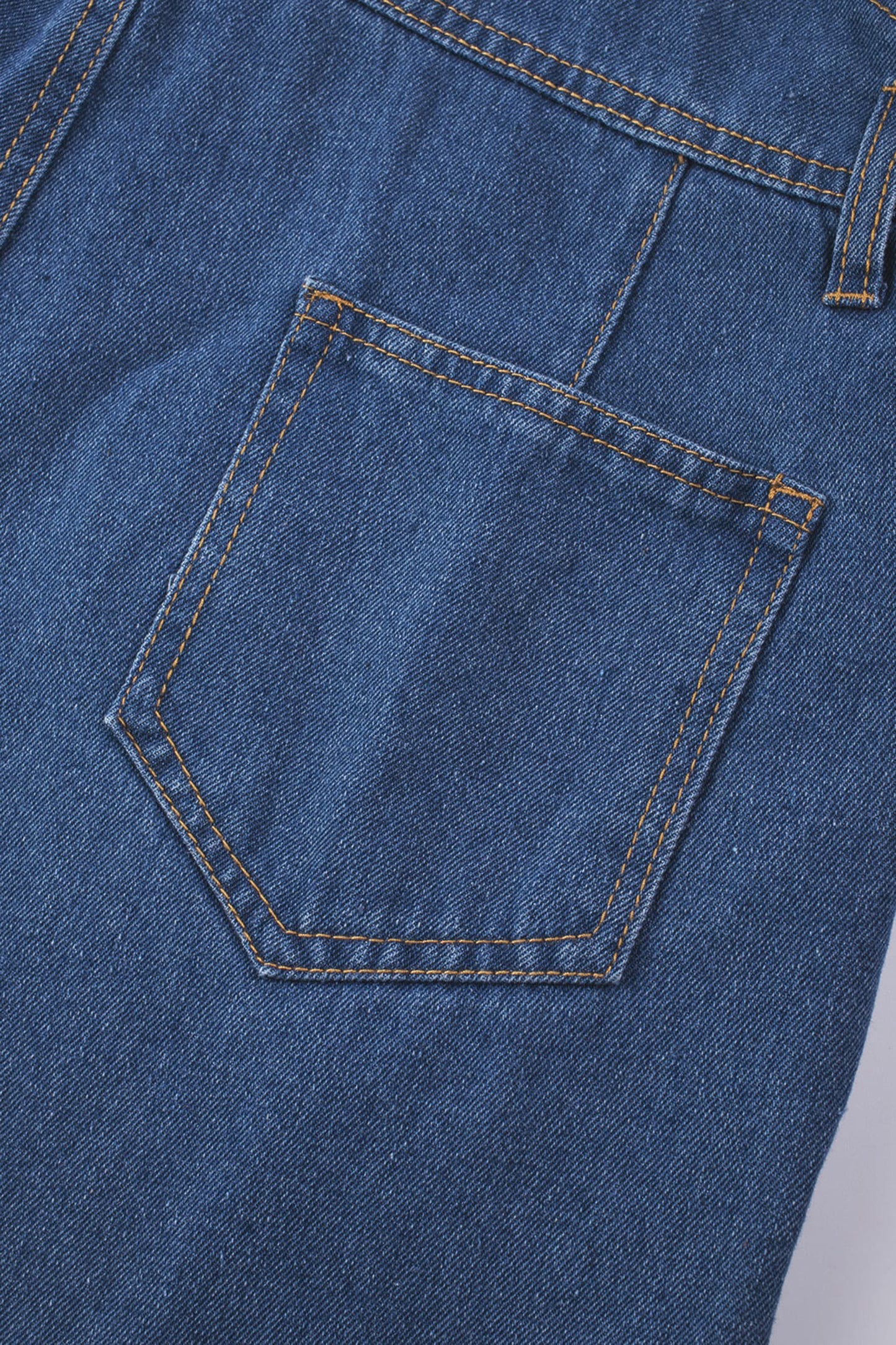 Dark Blue Retro Bib Pocket Buckle Straps Casual Denim Jumpsuit-Bottoms/Jumpsuits & Rompers-[Adult]-[Female]-2022 Online Blue Zone Planet