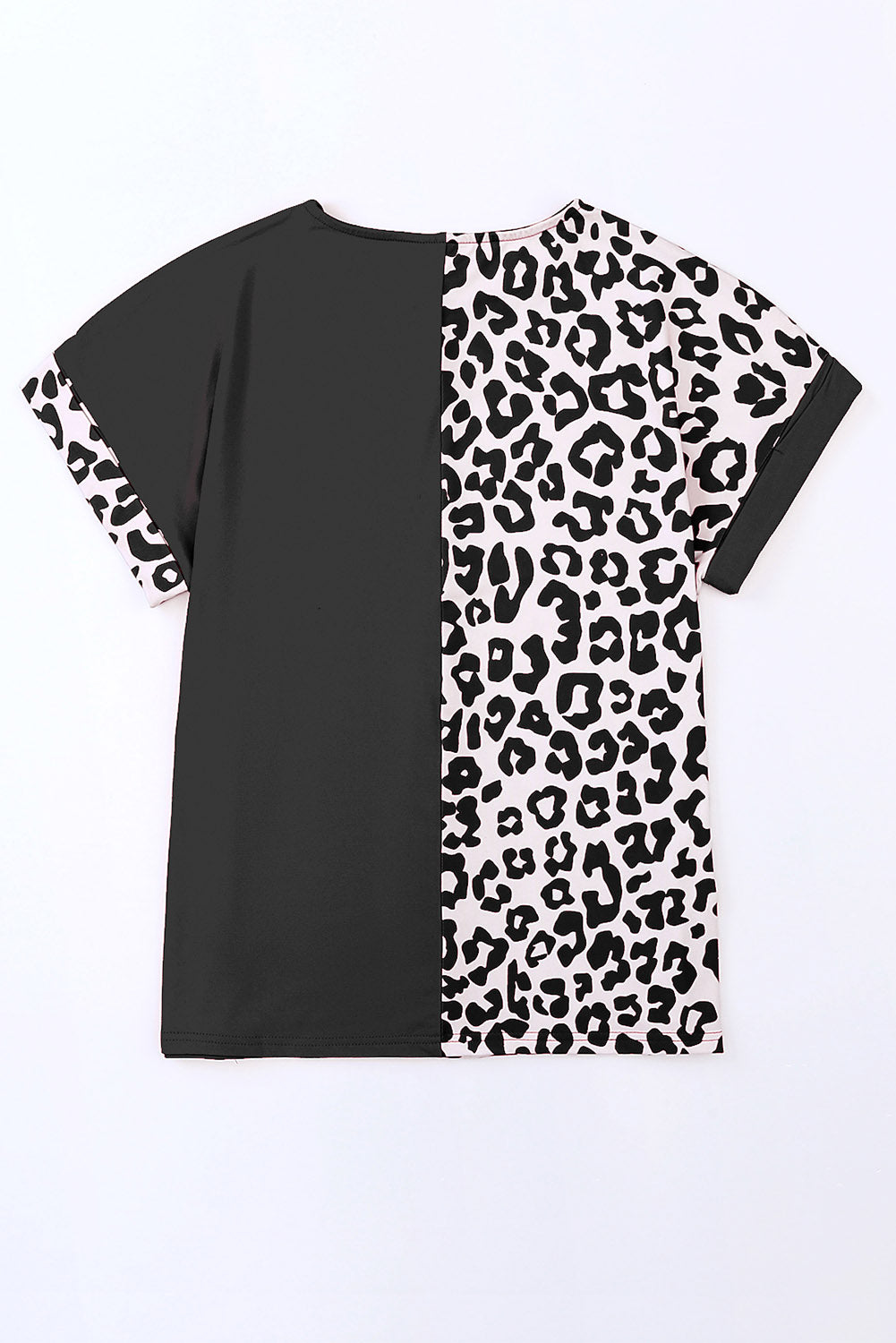 Plus Size Leopard Round Neck T-Shirt-TOPS / DRESSES-[Adult]-[Female]-2022 Online Blue Zone Planet