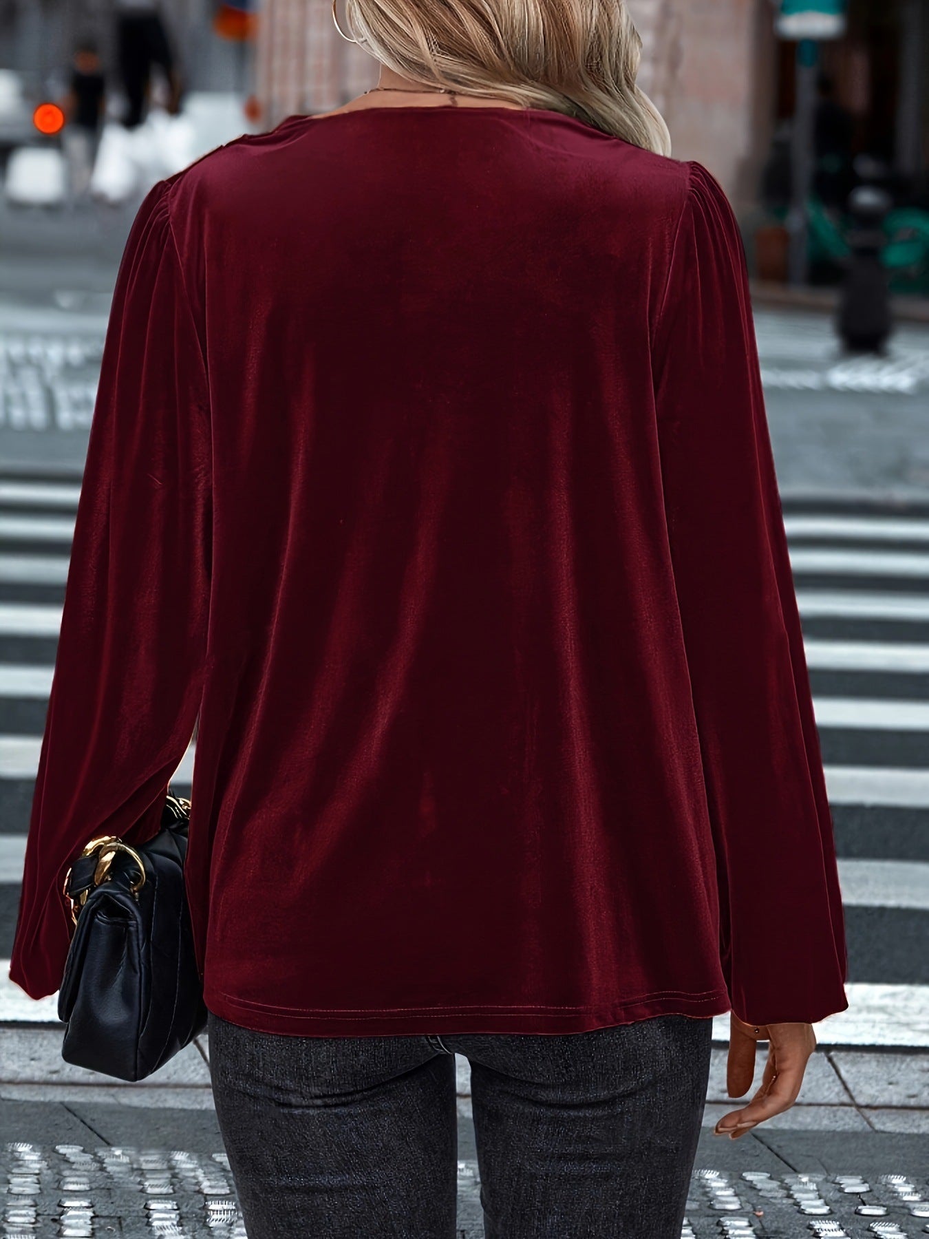 Cowl Neck Long Sleeve Blouse-TOPS / DRESSES-[Adult]-[Female]-2022 Online Blue Zone Planet