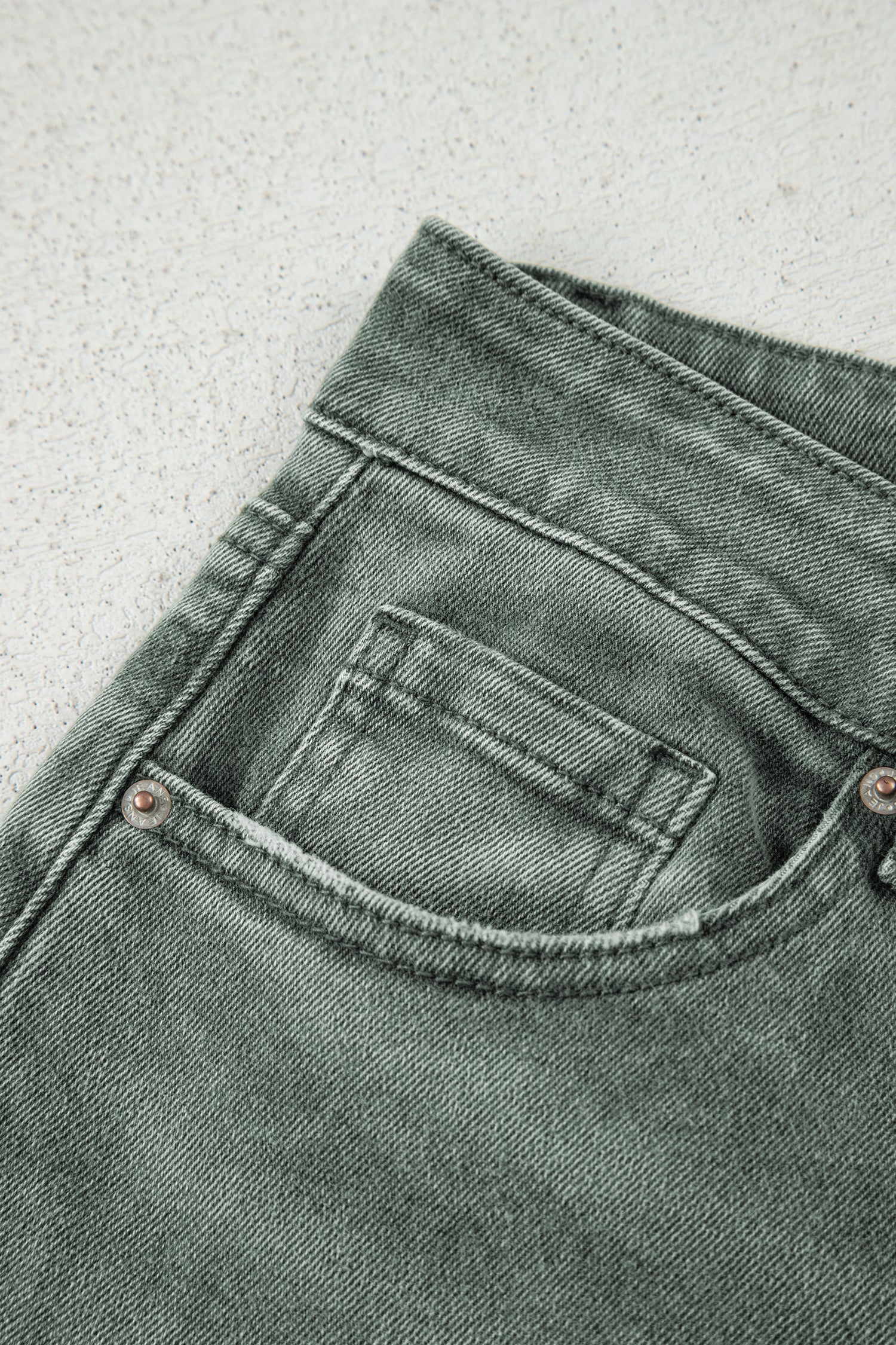 Four Leaf Clover Slight Distressed Raw Edge Wide Leg Jeans-Bottoms/Jeans-[Adult]-[Female]-2022 Online Blue Zone Planet